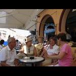 Rodos - piwo w restauracji przy fontannie