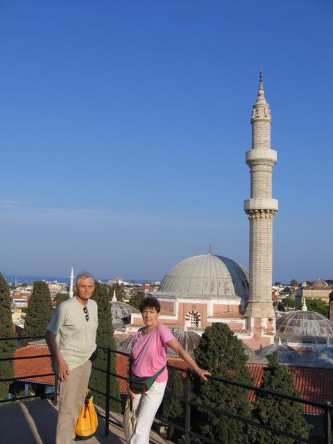 Rodos - na tarasie przy wieży Zegarowej