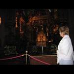 Santiago de Compostela - ołtarz z obejmowaną rtualnie figurą Świętego