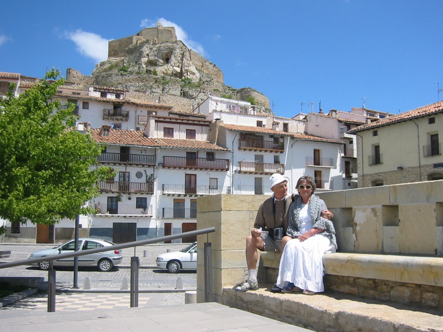 Morella - widok na pozostałości zamku