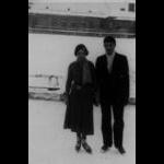 Mama i tata na łyżwach  Busko Zdrój 1935 rok