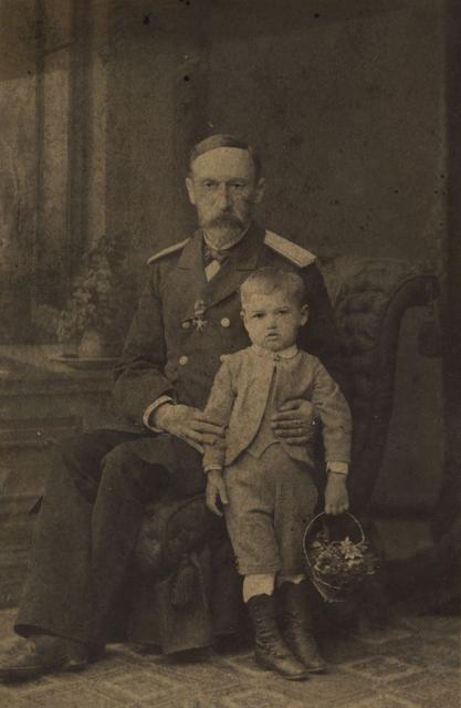 Dziadek Edward Jacynicz z ojcem Andrzejem   lata 80-te XIX wieku